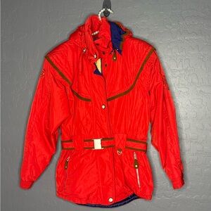 Obermeyer Red Belted Ski Jacket